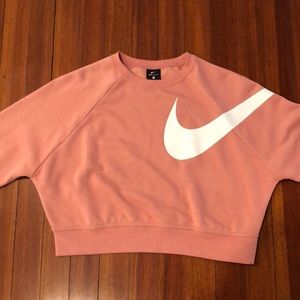 Pink Nike Cropped Sweater
